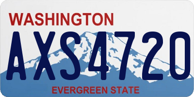 WA license plate AXS4720