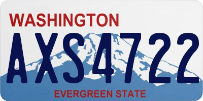 WA license plate AXS4722