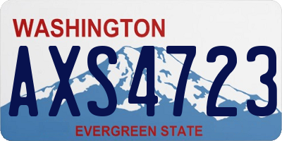WA license plate AXS4723