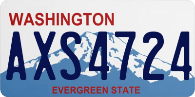WA license plate AXS4724