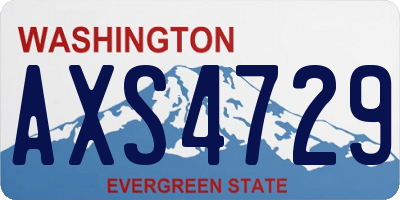 WA license plate AXS4729
