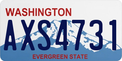 WA license plate AXS4731