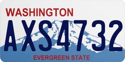 WA license plate AXS4732