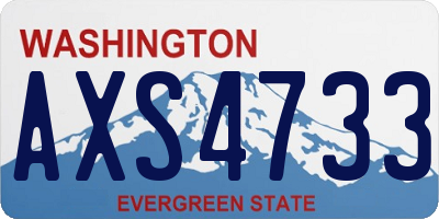 WA license plate AXS4733