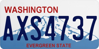 WA license plate AXS4737