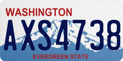 WA license plate AXS4738