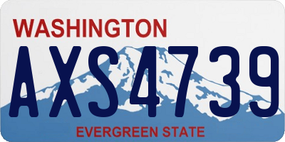 WA license plate AXS4739