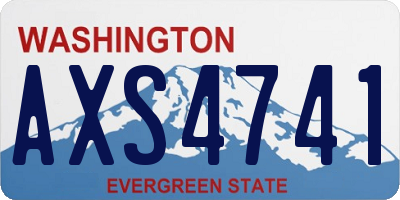 WA license plate AXS4741