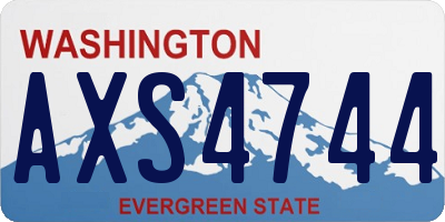 WA license plate AXS4744