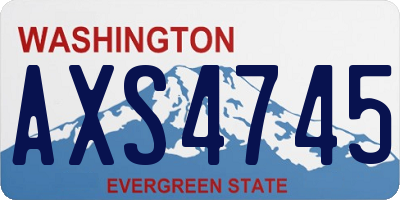 WA license plate AXS4745