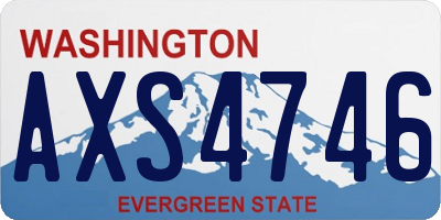 WA license plate AXS4746