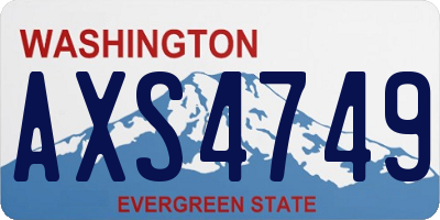 WA license plate AXS4749