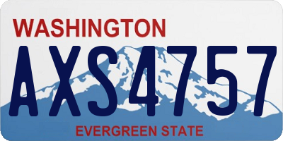 WA license plate AXS4757