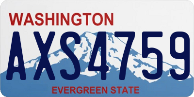 WA license plate AXS4759