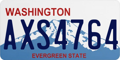 WA license plate AXS4764