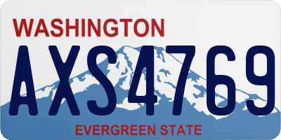 WA license plate AXS4769
