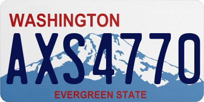 WA license plate AXS4770