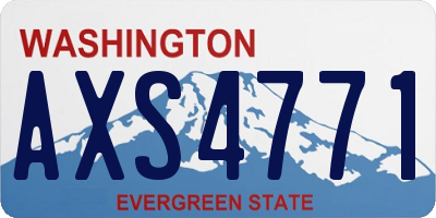 WA license plate AXS4771