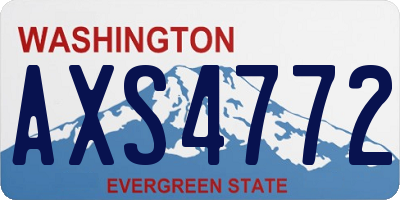 WA license plate AXS4772