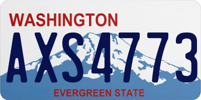 WA license plate AXS4773