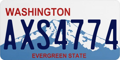 WA license plate AXS4774