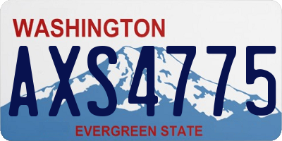 WA license plate AXS4775