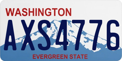 WA license plate AXS4776