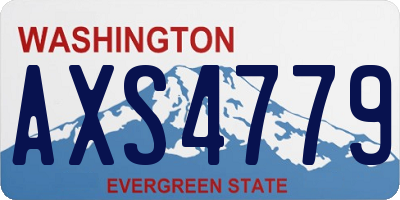 WA license plate AXS4779