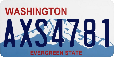 WA license plate AXS4781