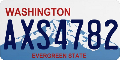 WA license plate AXS4782