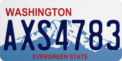 WA license plate AXS4783