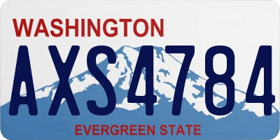 WA license plate AXS4784