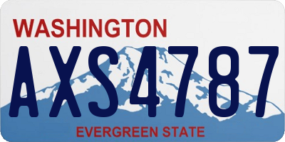 WA license plate AXS4787