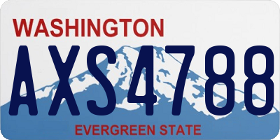 WA license plate AXS4788