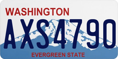 WA license plate AXS4790