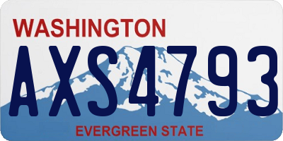 WA license plate AXS4793