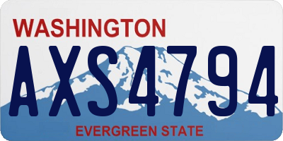 WA license plate AXS4794