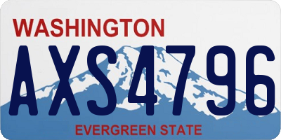 WA license plate AXS4796