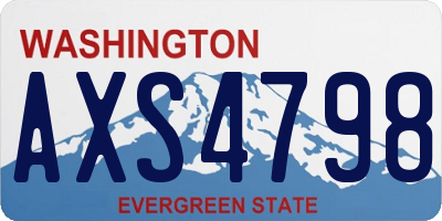 WA license plate AXS4798
