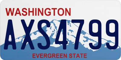 WA license plate AXS4799
