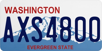 WA license plate AXS4800