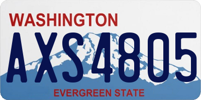 WA license plate AXS4805