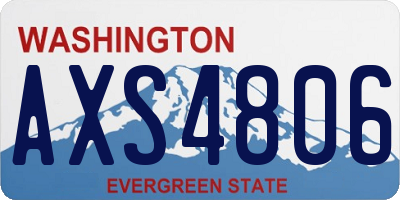 WA license plate AXS4806