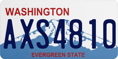 WA license plate AXS4810