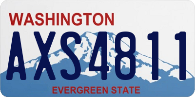 WA license plate AXS4811