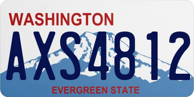 WA license plate AXS4812
