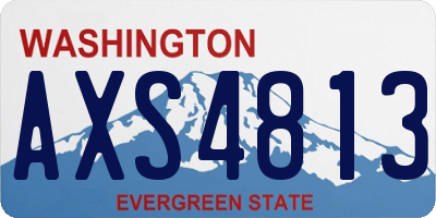 WA license plate AXS4813