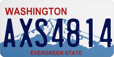 WA license plate AXS4814