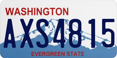 WA license plate AXS4815