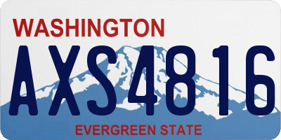 WA license plate AXS4816
